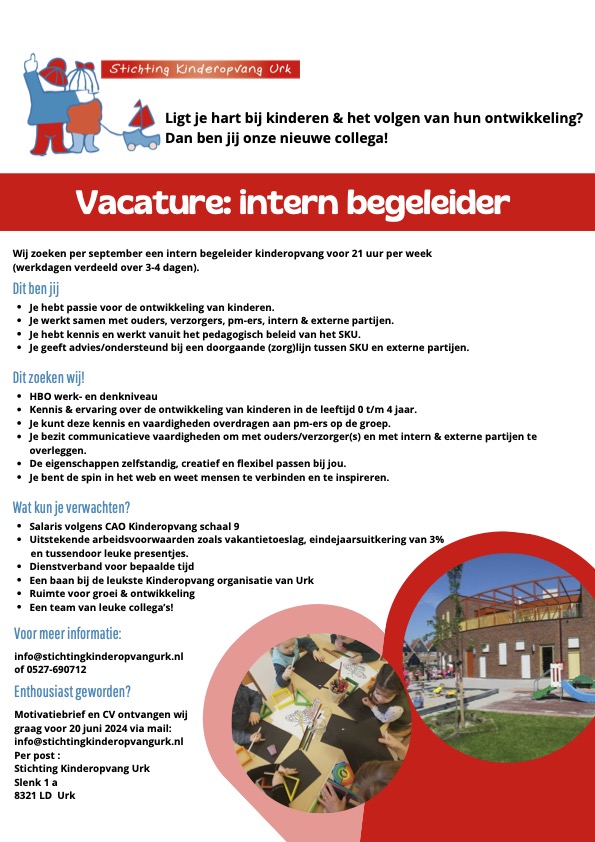 Vacature Intern begeleider